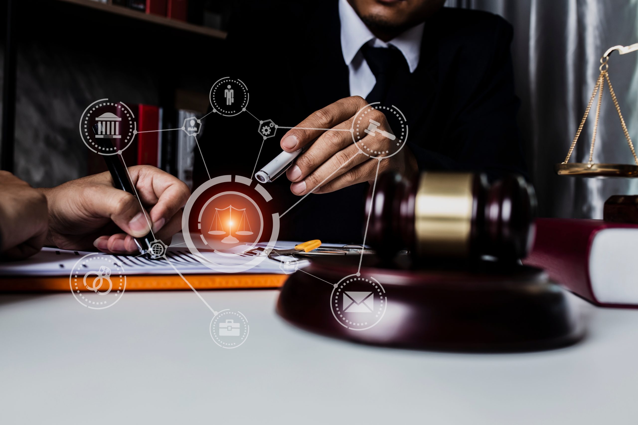 graphic showing examples of law practice areas